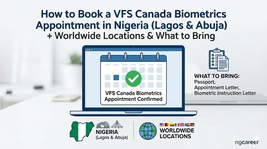 How to Book a VFS Canada Biometrics Appointment in Nigeria (Lagos & Abuja) + Worldwide Locations & What to Bring