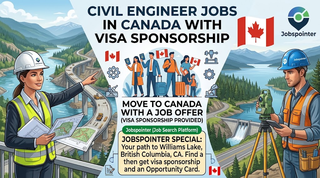 Civil Engineer Jobs in Canada with Visa Sponsorship Job at Jobspointer in Williams Lake, British Columbia, CA – Apply Now