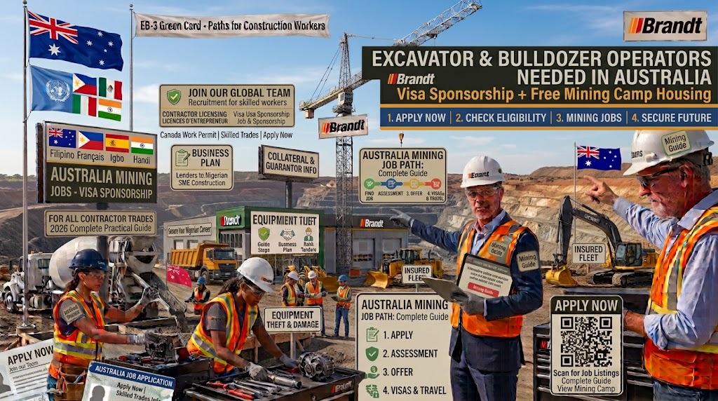 Excavator and Bulldozer Operators Needed in Australia (Visa Sponsorship + Free Mining Camp Housing)